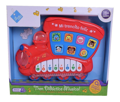 Tren Didactico Musical En Caja Pianito Infantil Ar1 6011