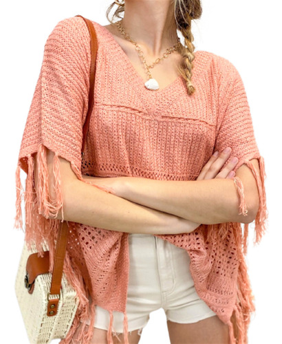 Poncho Ruana Sweater  Tejidos Boho