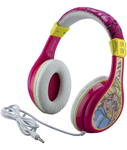 Audífonos Barbie Kids, Diadema Ajustable, Sonido Estéreo D