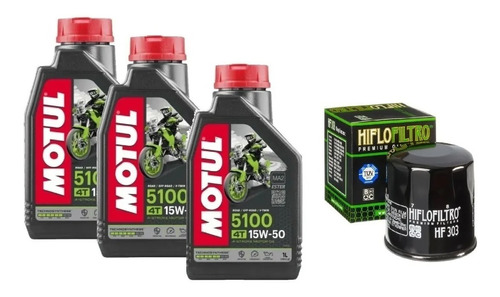 Kit Service Benelli 300 302 Motul 5100 X 3 + Filtro Hiflo