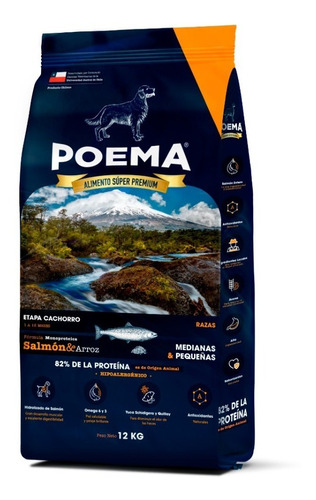 Poema Cachorro Razas Peq/med - Salmon 12kg.