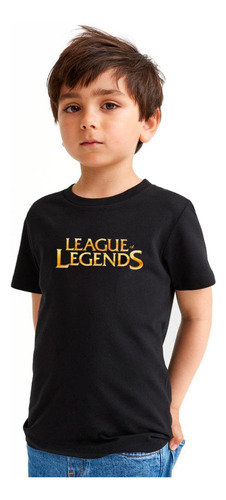 Polera League Of Legends Dorado Niños/niña/jovenes