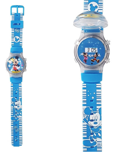 Reloj Niños Digital Luces Tapa Infantil Mickey Mouse 3d