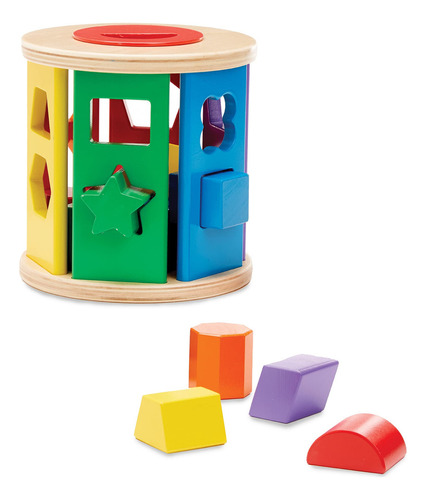 Melissa & Doug Clasificador De Formas Match And Roll - Jugu.