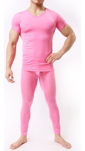 Conjunto De Camisetas De Seda Transparente Para Hombre, Con