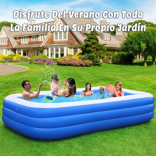 Piscina Hinchable Rectangular Familiar Fiesta Acuática