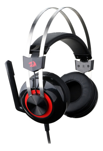 Auricular gamer Redragon Talos H601 negro y rojo con luz LED