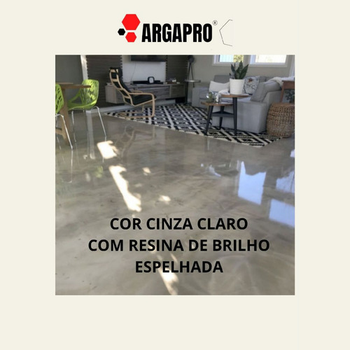 Porcelanato Liquido Cimentício Kit Epoxi Cinza 25kg Argapro