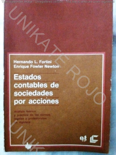 Libro Estados Contables De Sociedades Por Acciones - Fortini