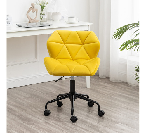 Silla De Oficina Giratoria Ajustable Diseño Capitoné Color