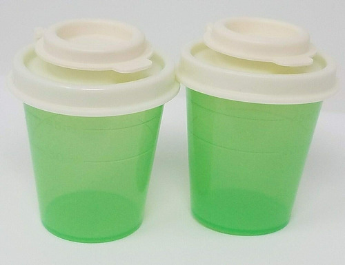 Mini Salero Y Pimentero Set 2oz Verde Pastel Con Tapas De Ma