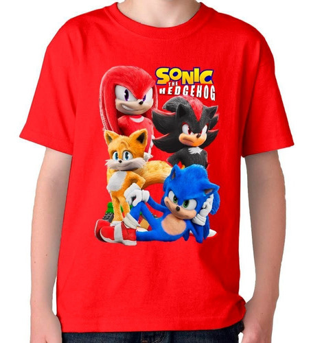 Remera Camiseta Sonic Shadow Knuckles Tails Varios Colores