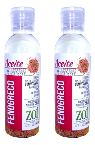 2 Aceite Fenogreco Aumento 60ml - mL a $174