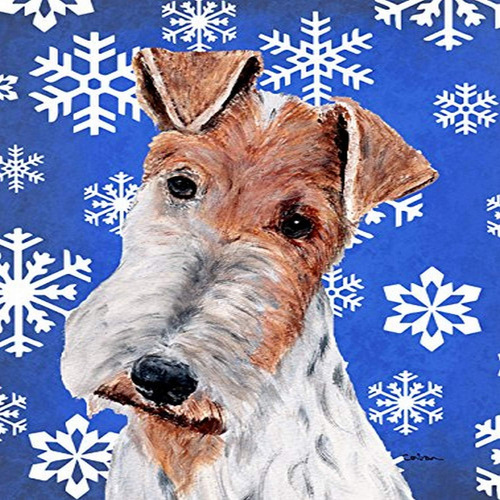 Carolines Treasures Sc9772gf Wire Fox Terrier - Bandera Deco