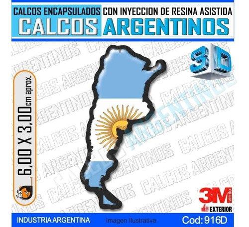Calcomanias 3d Con Relieve, Resina Importada Argentina