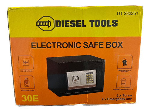 Caja Fuerte Diesel Tools Digital Metalica Llave 30cm X 38cm