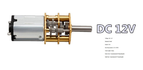 Motor Dc Con Reductor De 12vdc A 30rpm