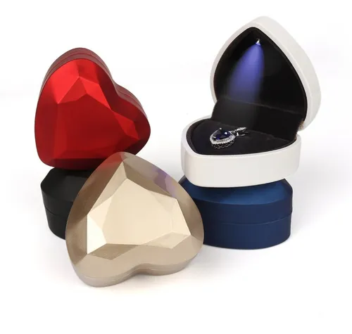 comprar Caja De Anillo En Forma De Corazon Con Luz Led