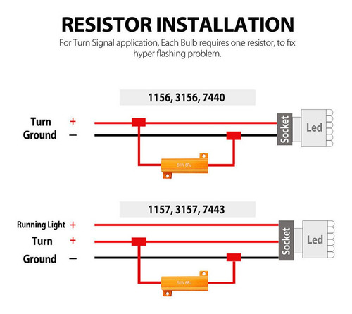 Imagen 9 de 9 de 4pcs 50w 12ohm 12rj Led Resistencia De Carga Decodificador F