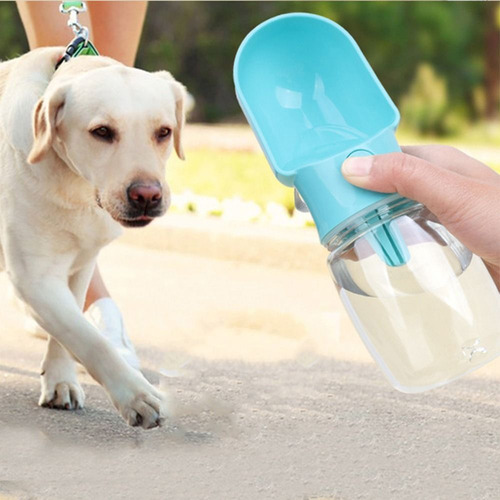 Botella De Agua Para Mascotas Con Dispensador De Comida, Com