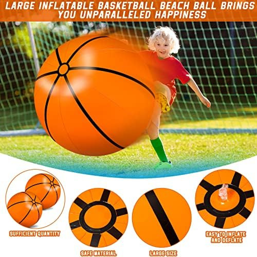 Meooeck 2 Pelotas Inflables De 27 Pulgadas, Pelotas Inflable