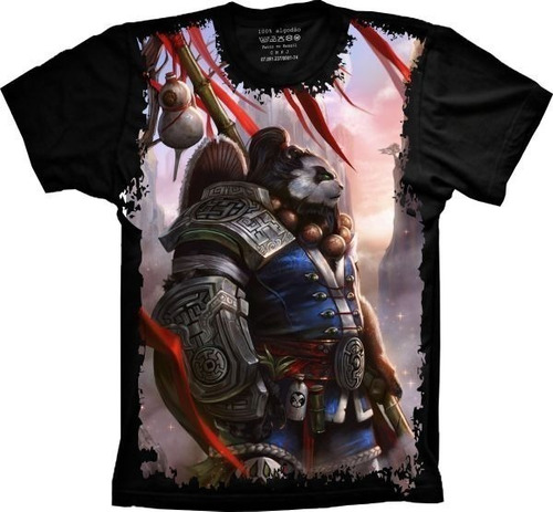Camiseta Geek Plus Size Unissex World Of Warcraft Pandaren