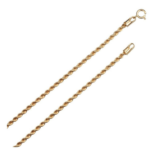 Conjunto Corrente E Pulseira Em Ouro 18k Cordão Baiano 50cm