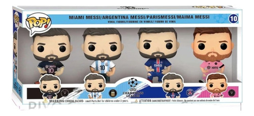 Set 4  Figuras Funko Pop Leonel Messi