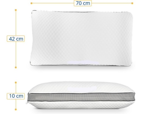 Almohadas De Memory Foam Forro Y Funda Premium Profesional