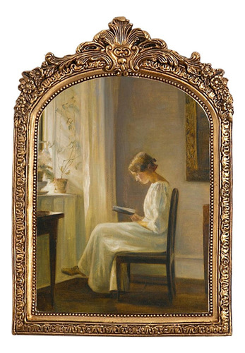 Cuadro Antiguo Marco Colgante De Pared Pintura Al Óleo L