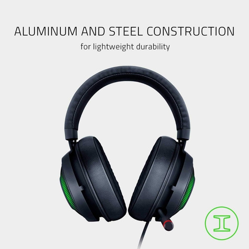 Imagen 7 de 9 de Auriculares gamer Razer Kraken Ultimate negro con luz rgb LED
