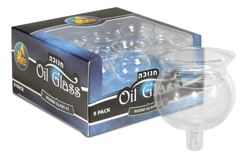 Ner Mitzvah Hanukkah Menorah - Vasos De Aceite De Cristal Pa