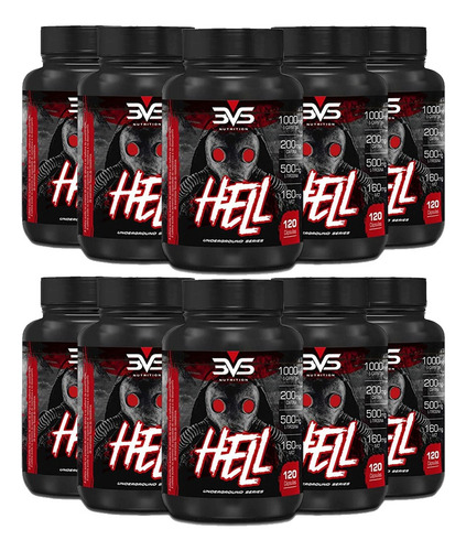 Promoção Termogênico 3vs 10x Hell 120 Cápsulas + Nf-e