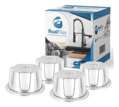 Kit 2 Pzas Pjuego De Manerales Para Regadera Plata Roalflux