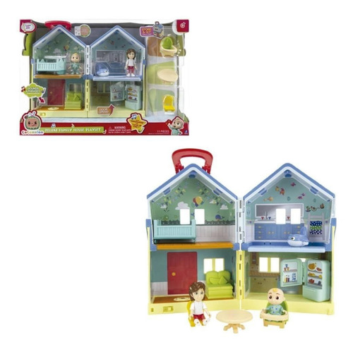 Playset Deluxe Family House Cocomelon 11 Peças Candide 3323