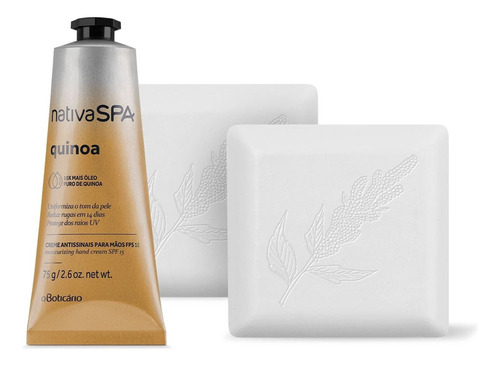 Kit Nativa Spa Quinoa: Creme Para Mãos Fps 15 75g + Sabonete