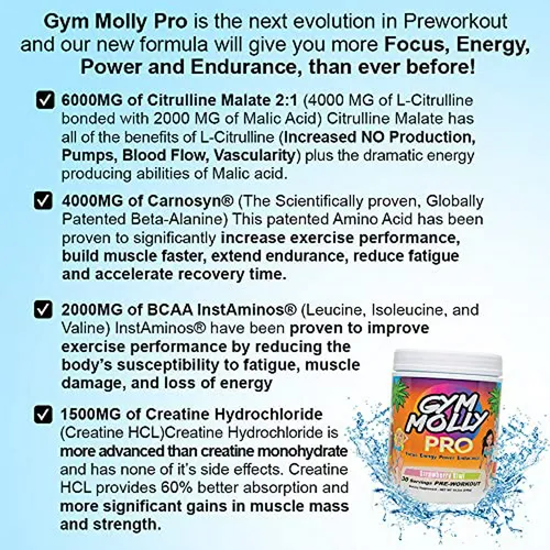 Pre-entrenamiento Pro - 30 Porciones - Fresa Kiwi, 6g Citrulina, 4g Beta-alanina, 300mg Cafeína Pureza Café