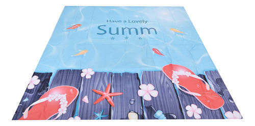 Cortina De Ducha Summer Cool Hook Impermeable Para Baño