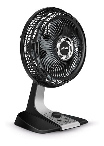 Ventilador de mesa Arno VF30 preto com 6 pás cor prata de plástico, 30cm de diâmetro 127V