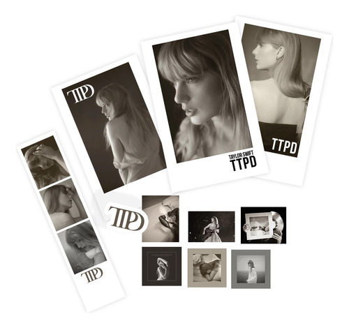 3 Polaroids + Stickers Ttpd Taylor Swift Nuevo Álbum 