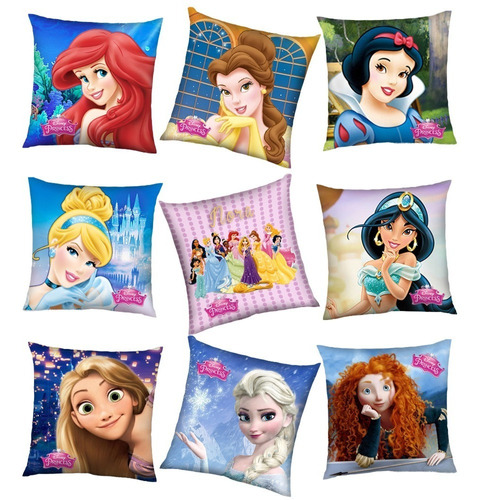 15 Cojincitos Personalizados Princesas Disney 20 X 20 Cm