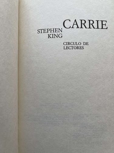 Stephen King Carrie (Usado)