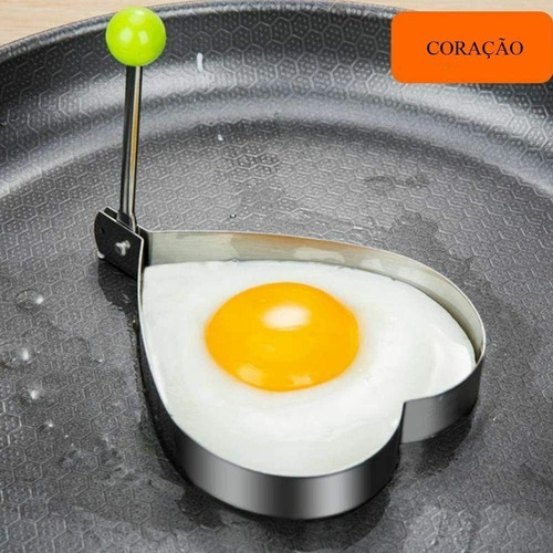 Imagem 2 de 8 de Forma De Coração De Inox Para Fritar Ovos Com Puxador Kehome