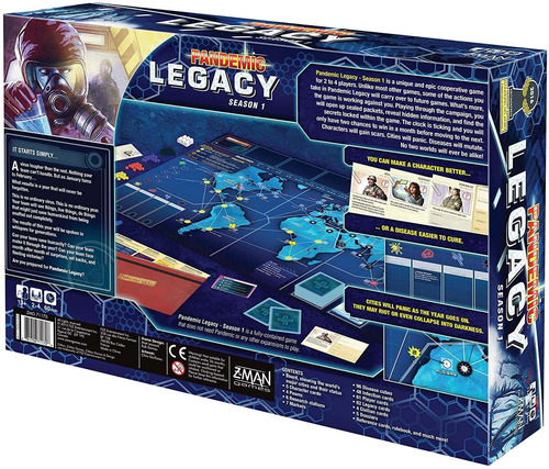 Juego De Mesa Pandemia Blue Legacy, Única Talla, Color Multi