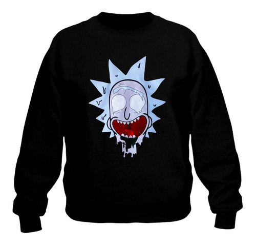 Sudadera Cuello Redondo Rick And Morty Hoodie Color Negro Mn