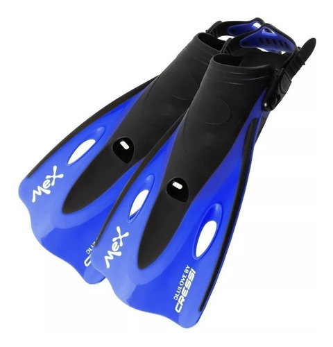 Aletas Natacion Cressi Snorkeling Mex Azul L/ Xl - Pvr