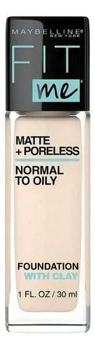 Base de maquillaje líquida Maybelline Fit Me Matte + Poreless Base De Maquillaje Maybelline Fit Me Matte + Poreless De 30ml tono 105 fair ivory - 30mL 30g