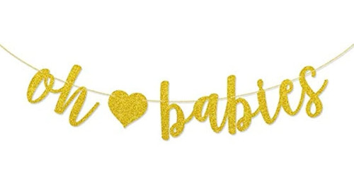 Oh Babies Banner Preajustado Para Gemelos Baby Shower