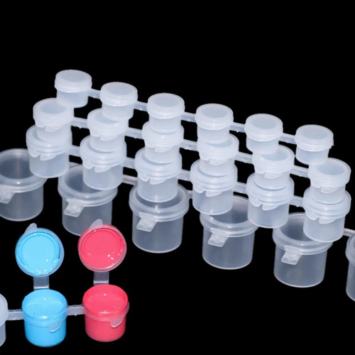 20x Mini Tiras De Botes De Pintura Vacías, Tiras 5ml 22,5cm