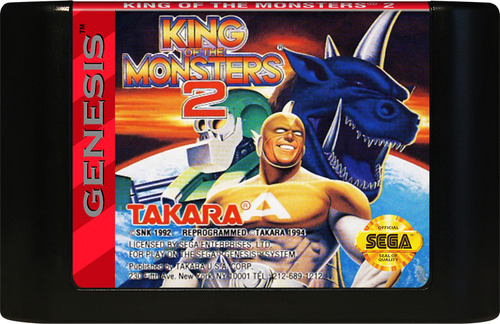 Cartucho Juego King Of The Monsters 2 Sega Genesis 16 Bits